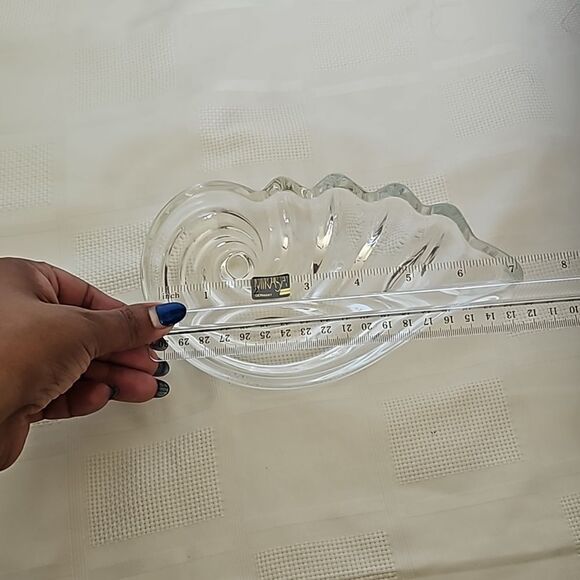 Mikasa Clear Crystal Sea Shell Shape Small Tray 7"-4" - Picture 4 of 16